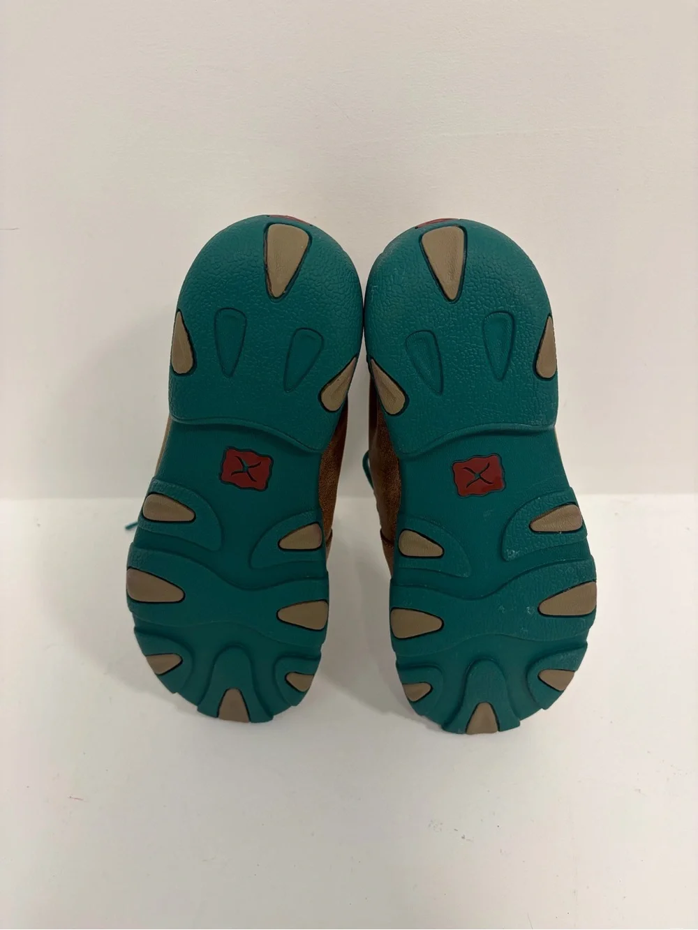 Twisted X Chukka Driving Moc Boots size 2 youth Kids YDM0017 Bomber & Turquoise